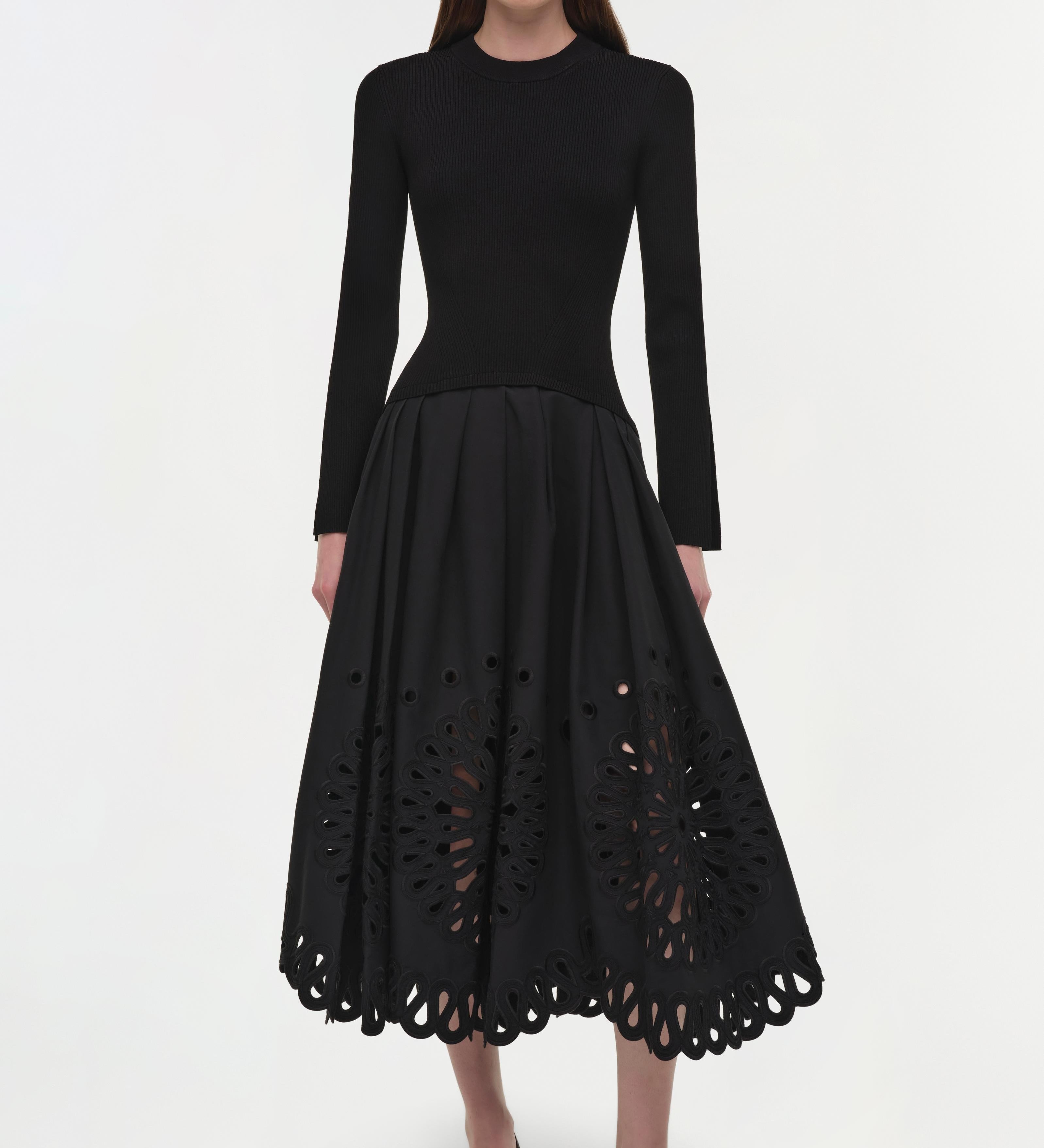 Simkhai - Daila Embroidered Knit Midi Dress