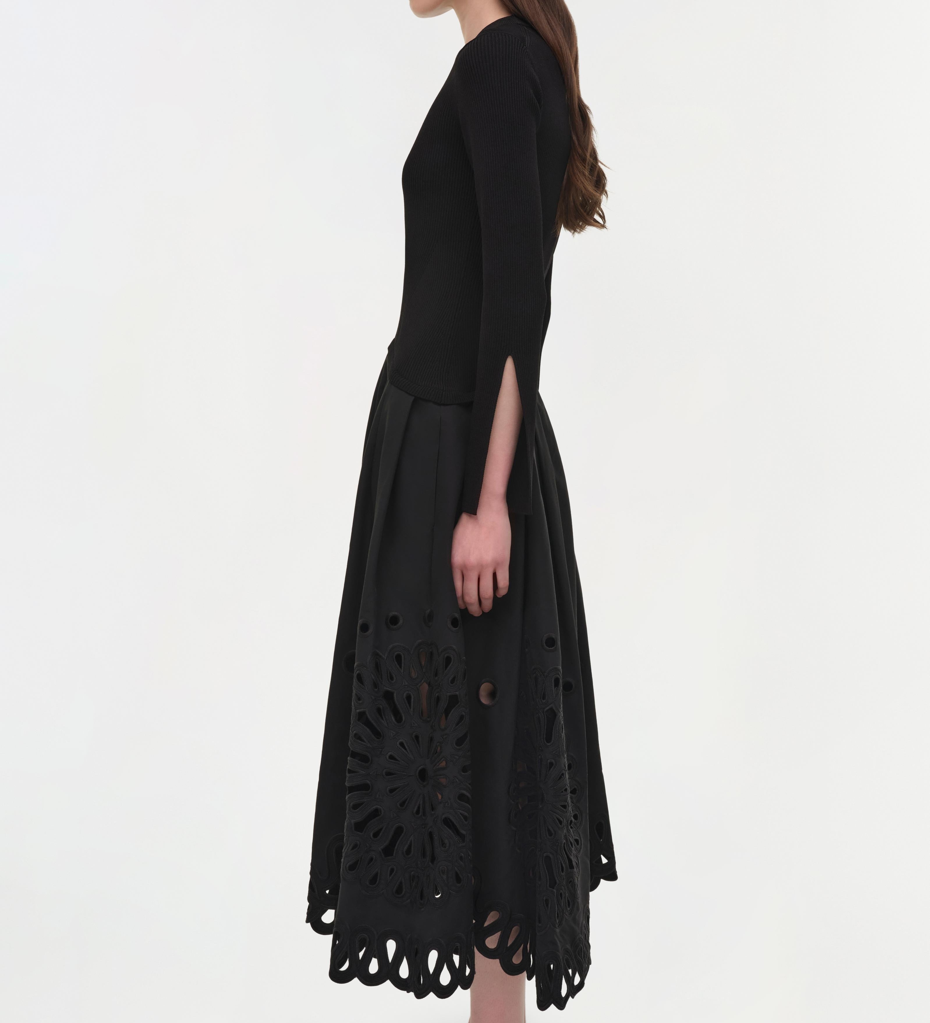 Simkhai - Daila Embroidered Knit Midi Dress