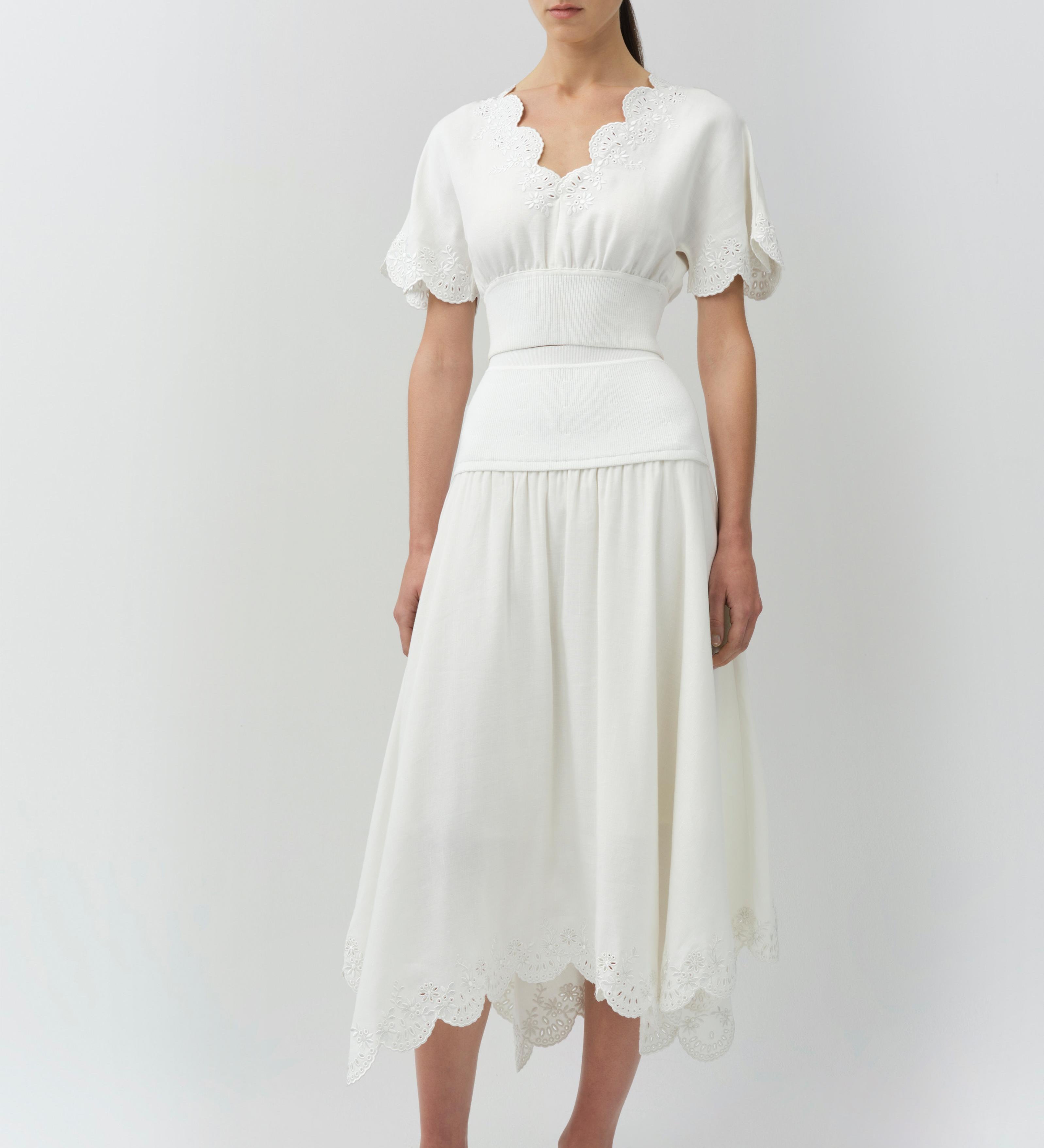 Simkhai - Delphina Embroidered Linen Knit Top
