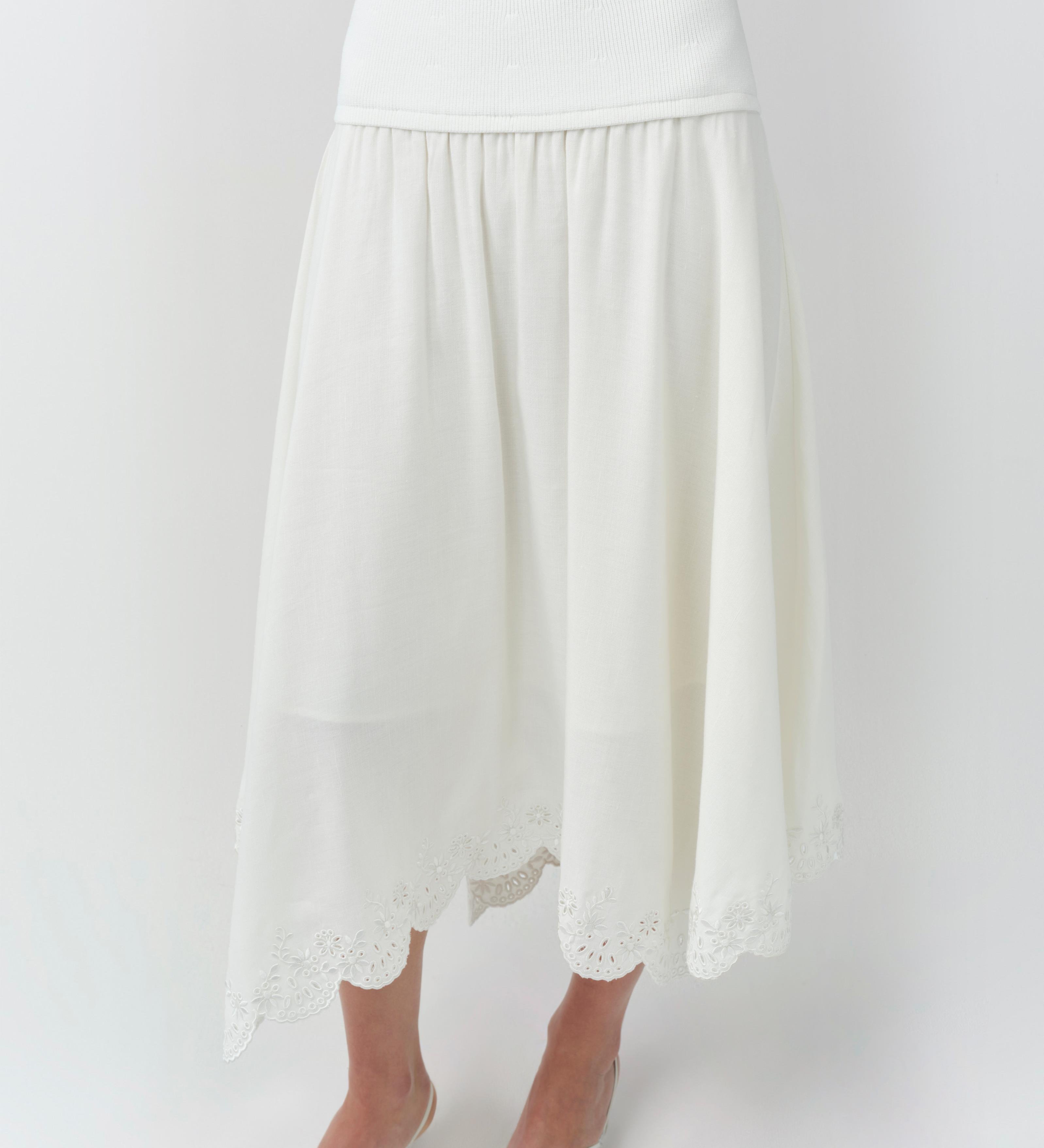 Simkhai - Haven Embroidered Linen Knit Skirt