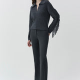 Simkhai - Natalia Collared Fringe Sweater