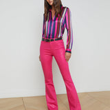 L'AGENCE - Marty Coated Flare Jean
