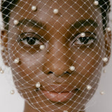 Jennifer Behr - Voilette Headband with Pearls -- Cream