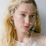 Jennifer Behr - Voilette Headband with Pearls -- Cream