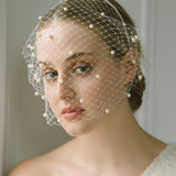 Jennifer Behr - Voilette Headband with Pearls -- Cream