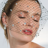 Jennifer Behr - Stella Voilette -- Black Crystal