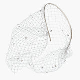 Jennifer Behr - Voilette Headband with Scattered Crystals -- Cream