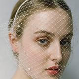 Jennifer Behr - Voilette Headband with Scattered Crystals -- Cream