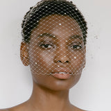 Jennifer Behr - Voilette Headband with Scattered Crystals -- Cream