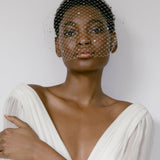 Jennifer Behr - Voilette Headband with Scattered Crystals -- Cream