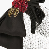 Jennifer Behr - Almira Voilette Headband -- Black