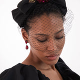 Jennifer Behr - Almira Voilette Headband -- Black