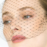 Jennifer Behr - Kate Voilette Headband in Velvet -- Black