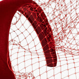 Jennifer Behr - Kate Voilette Headband in Velvet -- Ruby