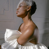 Jennifer Behr - Crystal Beehive Voilette -- Cream