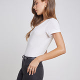 L'AGENCE - Cory Cotton Scoopneck Tee