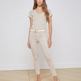 L'AGENCE - Becca Cotton V - Neck Tee