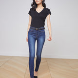L'AGENCE - Becca Cotton V-Neck Tee
