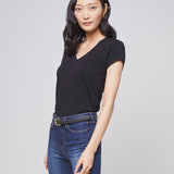 L'AGENCE - Becca Cotton V - Neck Tee