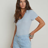 L'AGENCE - Becca Cotton V-Neck Tee