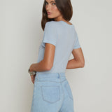 L'AGENCE - Becca Cotton V-Neck Tee