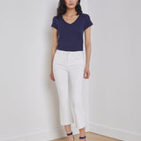 L'AGENCE - Becca Cotton V - Neck Tee