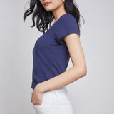 L'AGENCE - Becca Cotton V-Neck Tee