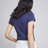 L'AGENCE - Becca Cotton V-Neck Tee