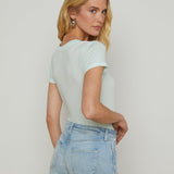 L'AGENCE - Becca Cotton V-Neck Tee