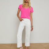L'AGENCE - Becca Cotton V-Neck Tee