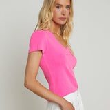 L'AGENCE - Becca Cotton V-Neck Tee