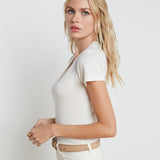 L'AGENCE - Becca Cotton V - Neck Tee