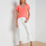 L'AGENCE - Becca Cotton V-Neck Tee