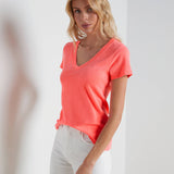 L'AGENCE - Becca Cotton V-Neck Tee