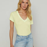 L'AGENCE - Becca Cotton V-Neck Tee