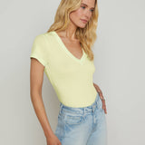 L'AGENCE - Becca Cotton V-Neck Tee