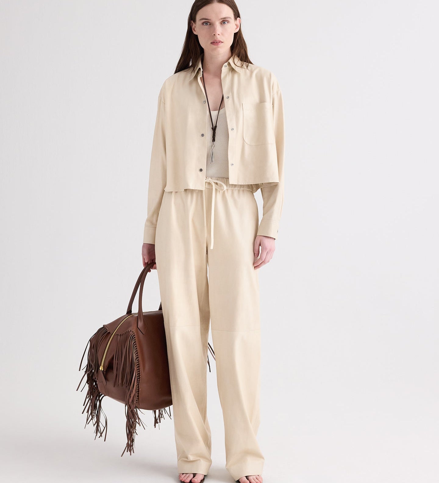 TWP - Little Big Joe Shirt in Paper Leather