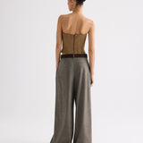 TWP - Jillian Bustier in Novel Herringbone Linen