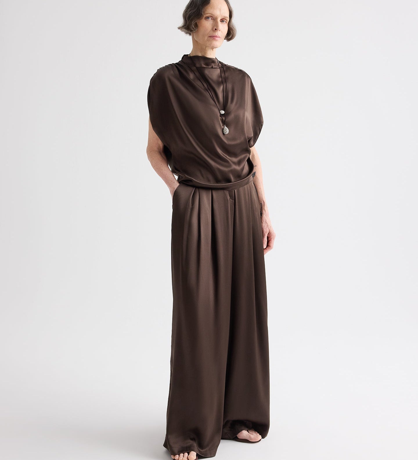 TWP - Wish You Would Top in Washed Silk Charmeuse