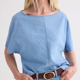 TWP - Simple T in Denim Shirting