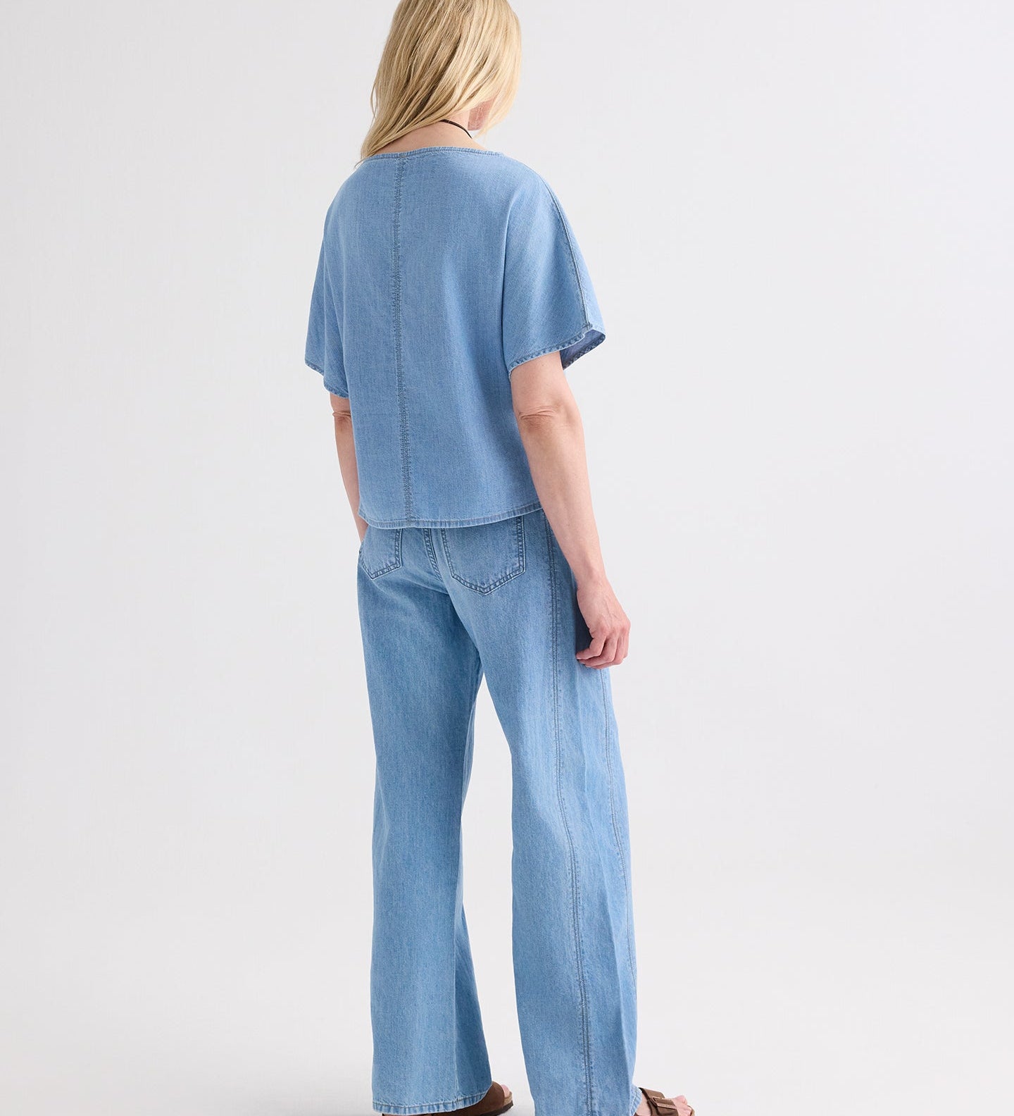 TWP - Simple T in Denim Shirting
