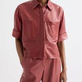 TWP - My Newest Mistake Shirt in Paper Leather
