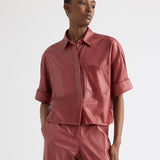 TWP - My Newest Mistake Shirt in Paper Leather