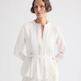 TWP - Pleated Poet Blouse in Delave Linen