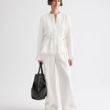 TWP - Pleated Poet Blouse in Delave Linen