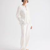 TWP - Pleated Poet Blouse in Delave Linen