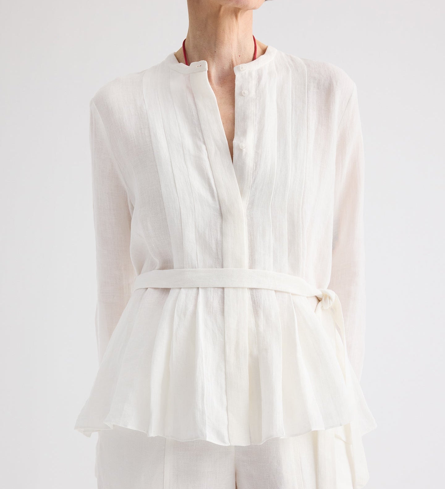 TWP - Pleated Poet Blouse in Delave Linen