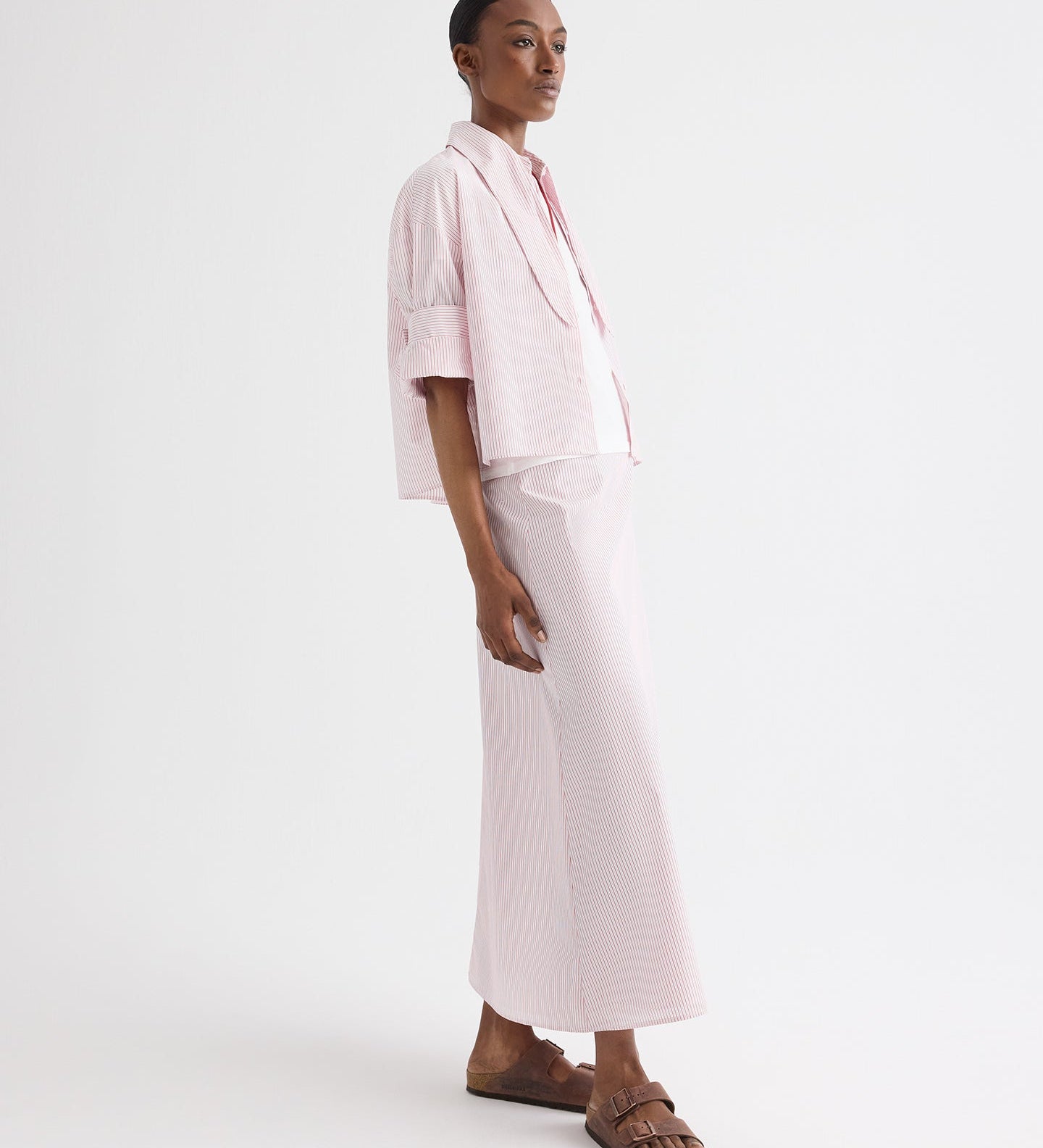 TWP - Tie One On Shirt in Cotton Stripes