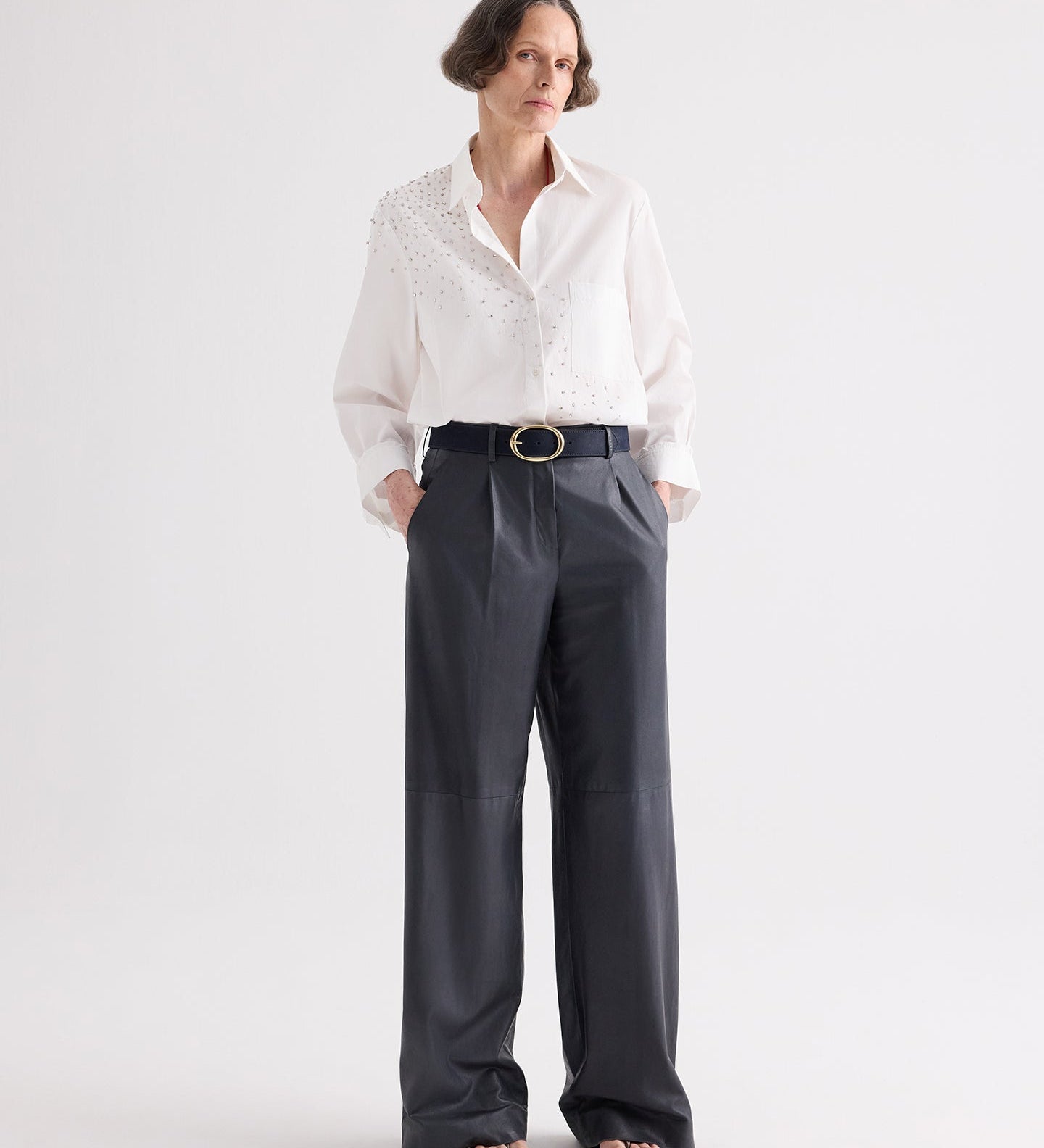 TWP - Next Morning Shirt with Crystals in Superfine Cotton