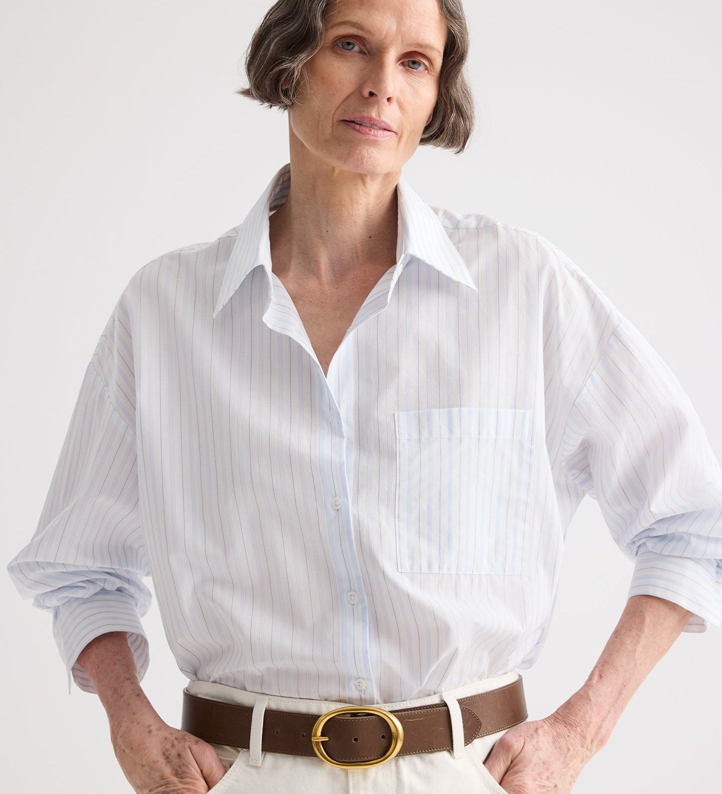 TWP - Something Borrowed Shirt in Cotton Stripes